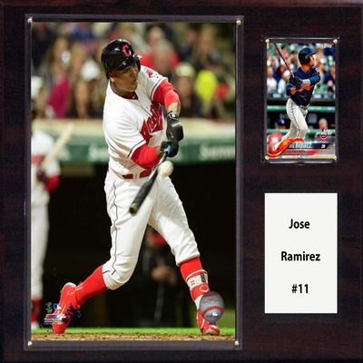 C&I Collectables MLB Cleveland Indians Mens 1215JOSERAMIREZMLB 12"x15" Jose Ramirez Cleveland Indians Player Plaque, Brown, N/A