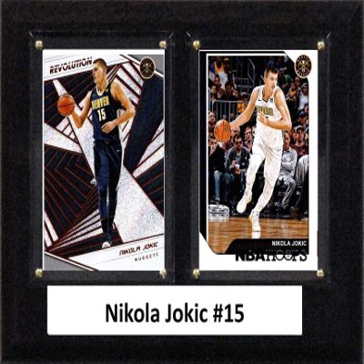 C&I Collectables NBA Denver Nuggets Mens 68JOKICNBA 6"x8" Nikola Jokic Denver Nuggets Two Card Plaque, Brown, N/A