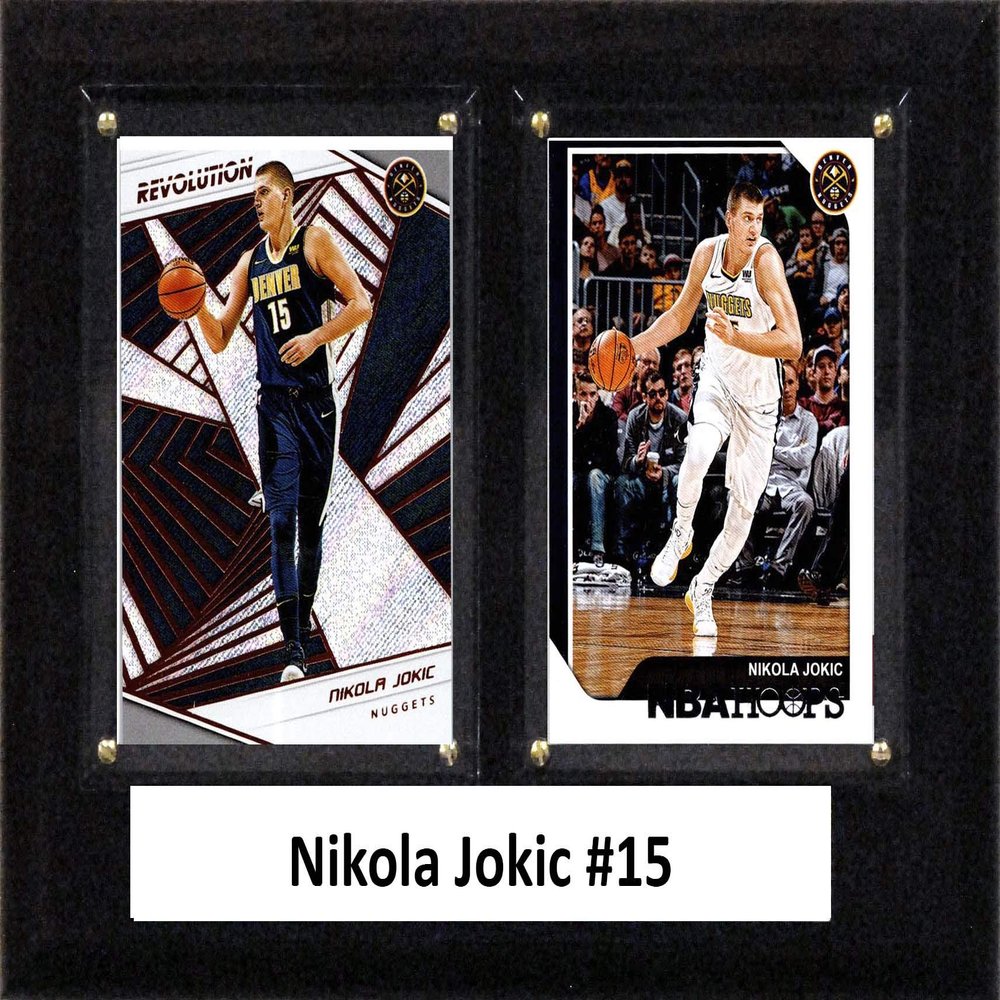 C&I Collectables NBA Denver Nuggets Mens 68JOKICNBA 6"x8" Nikola Jokic Denver Nuggets Two Card Plaque, Brown, N/A