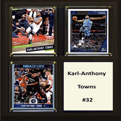 C&I Collectables NBA Minnesota Timberwolves Mens 810TOWNSNBA 6"x8" Karl Anthony Towns Minnesota Timberwolves Two Card Plaque, Brown, N/A