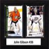 C&I Collectables NHL Anaheim Ducks Mens 68JOHNGIBSONNHL 6"x8" John Gibson Anaheim Ducks Two Card Plaque, Brown, N/A view 1