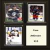 C&I Collectables NHL Columbus Blue Jackets Mens 68ATKINSONNHL 6"x8" Cam Atkinson Columbus Blue Jackets Two Card Plaque, Brown, N/A view 1