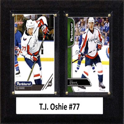 C&I Collectables NHL Washington Capitals Mens 68OSHIENHL 6"x8" T.J. Oshie Washington Capitals Two Card Plaque, Brown, N/A