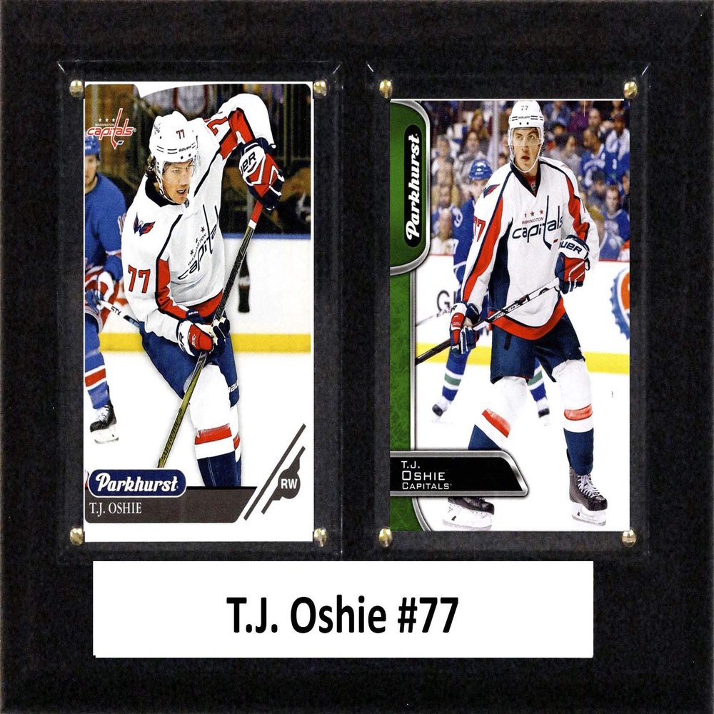 C&I Collectables NHL Washington Capitals Mens 68OSHIENHL 6"x8" T.J. Oshie Washington Capitals Two Card Plaque, Brown, N/A