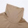 OThread & Co. Women's Half Sleeve Turtleneck T-Shirt Basic Stretch Layer Comfy High Neck Top (Large, Coffee) view 2