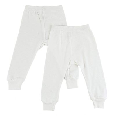 bambini White Long Pants - 2 Pack