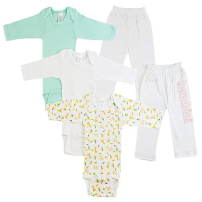 Bambini Infant Girls Long Sleeve One Piece and Track Sweatpants