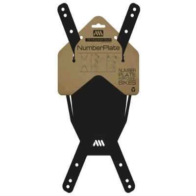 All Mountain Style AMS Number Plate, Black/White , One Size