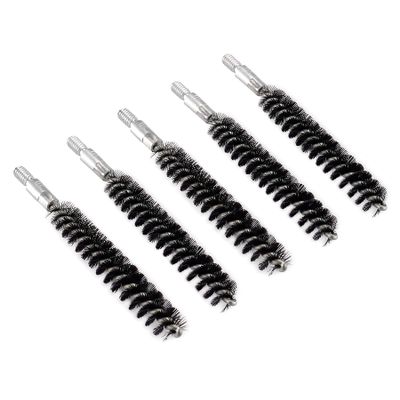 BOOSTEADY 5 Pcs Nylon Bristle Bore Gun Cleaning Brush for Pistol, 50 Professional Square Patches, .260/6.5MM, .17, .22, .357/9MM, .40, .45, .30 Caliber