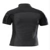 AKARMY Men's Military Short Sleeve T-Shirt, Tactical Cargo Pullover Polo Shirts, Outdoor Camo Shirt with 1/4 Zipper 0312 Black view 2