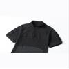 AKARMY Men's Military Short Sleeve T-Shirt, Tactical Cargo Pullover Polo Shirts, Outdoor Camo Shirt with 1/4 Zipper 0312 Black view 3