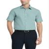 Van Heusen Men's Short Sleeve Dress Shirt Regular Fit Poplin Solid, Ocean Mist, 15" Neck (Medium) view 1