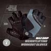 Fit Active Sports Max Grip Weight Lifting Workout Gloves for Gym, Fitness Training, Biking | Lightweight, Breathable, Non-Slip Palm Protection | Men & Women | Large view 2