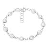 AeraVida 2 In 1 Simulated Blue Lapis-Lazuli & Mother of Pearl .925 Sterling Silver Tennis Bracelet view 3