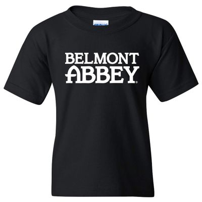 YS01 - Belmont Abbey College Crusaders Basic Block Youth T-Shirt - X-Large - Black