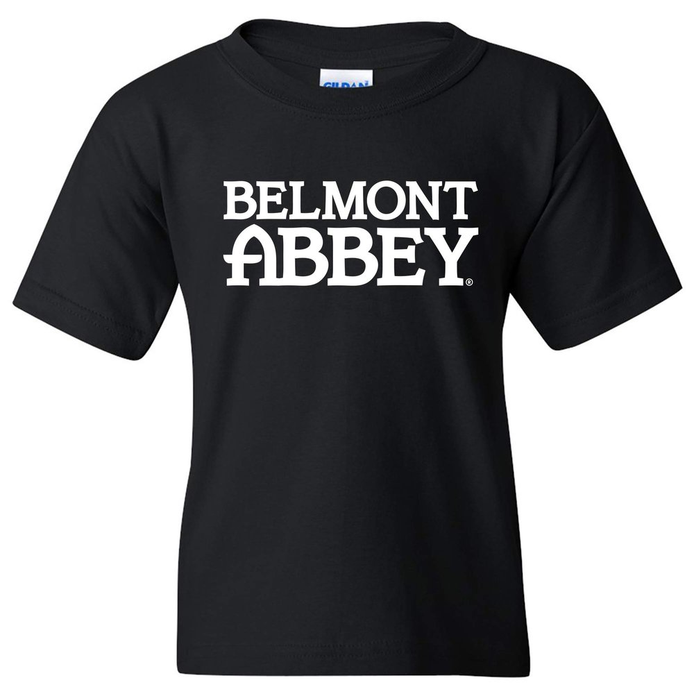YS01 - Belmont Abbey College Crusaders Basic Block Youth T-Shirt - X-Large - Black