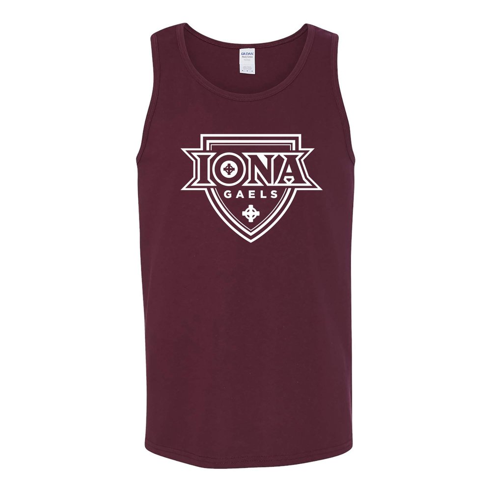 UGP Campus Apparel AT02 - Iona Gaels Primary Logo Tank Top - Small - Maroon