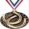 Crown Awards Horseshoe Medals, 2" Gold Horseshoe Toss Medal Award with Free Custom Engraving 20 Pack view 1