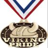Viking Pride Medals, 2" Gold Viking Pride Mascot Medal Award with Free Custom Engraving 100 Pack view 1