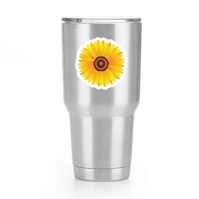 3-Pack Sunflower Premium Quality Vinyl Decal Stickers | Stickers ONLY Cup NOT Included | Laminated with UV Protective Laminate | PD2904