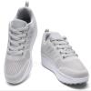 DADAWEN Women's Slip On Breathable Mesh Walking Tennis Shoes Lightweight Comfort Wedge Platform Casual Sneakers for Gym Travel Work Gray US Size 10 view 4