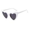 JUSLINK Heart Shaped Sunglasses for Women,Vintage Cat Eye Mod Style Retro Kurt Cobain Glasses (White) view 1