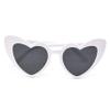 JUSLINK Heart Shaped Sunglasses for Women,Vintage Cat Eye Mod Style Retro Kurt Cobain Glasses (White) view 2