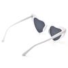 JUSLINK Heart Shaped Sunglasses for Women,Vintage Cat Eye Mod Style Retro Kurt Cobain Glasses (White) view 3