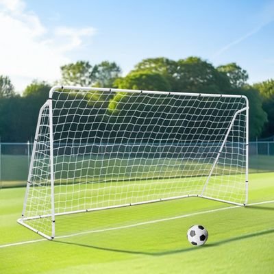 HomGarden 12'x6' Soccer Goal, Portable Football Net with Frame, Backyard Training & Outdoor Practice Goals for Adults & Kids, Easy Setup Tournament Equipment