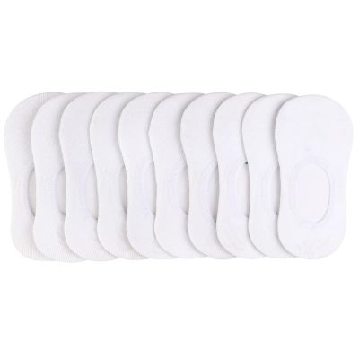 BOOPH 10 Pairs Girls Boys Socks Kids No Show Socks Toddlers Girl Anti-slip Ankle Low Cut Sock 3-4T White