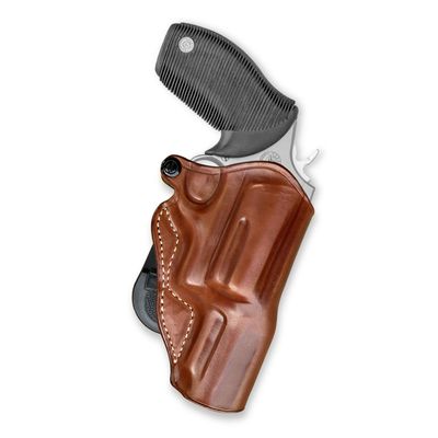 Masc Premium Leather OWB Paddle Holster Open Top Fits Taurus Judge (Up to 3" cyl) 4510 Steel Frame .410GA/45LC 3" Barrel, Right-Hand Draw, Brown #1062#