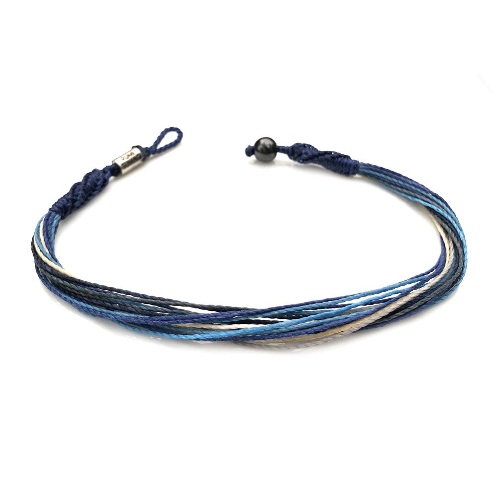 Rumi Sumaq Ankle Bracelet Unisex Anklet with Hematite Stone for Men and Women - Handmade Woven Knot Surfer Beach Jewelry