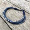 Rumi Sumaq Ankle Bracelet Unisex Anklet with Hematite Stone for Men and Women - Handmade Woven Knot Surfer Beach Jewelry view 3
