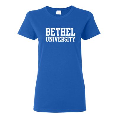 LS01 - Bethel University Pilots Basic Block Womens T-Shirt - 3X-Large - Royal