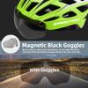 Bike Helmet, Basecamp Bicycle Helmet with Rear Light & Detachable Magnetic Goggles Lightweight Cycling Helmet Adjustable for Adult Men Women Mountain & Road (BC-069) view 3