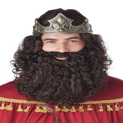 California Costumes Mens Biblical King Wig & Beard Brown