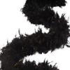 ZUCKER Chandelle Feather Boa with Lurex  Heavy Boas 6 Ft- Christmas Decorations - Vibrant Holiday Home Decor - Costume Cosplay Accessory, Halloween Party, Carnival - Black/Gold view 1