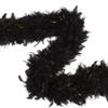 ZUCKER Chandelle Feather Boa with Lurex  Heavy Boas 6 Ft- Christmas Decorations - Vibrant Holiday Home Decor - Costume Cosplay Accessory, Halloween Party, Carnival - Black/Gold view 2
