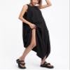 ellazhu Women's Summer Black Harem Jumpsuit Maxi Romper Playsuit GY1791 view 4