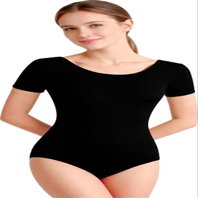 DANSHOW Women Short Sleeve Ballet Leotards for Adult Dance(YW4027-L-06)