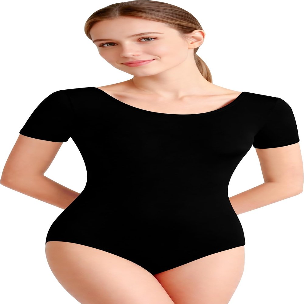 DANSHOW Women Short Sleeve Ballet Leotards for Adult Dance(YW4027-L-06)