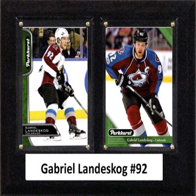 C&I Collectables NHL Colorado Avalanche Mens 68LANDESKOGNHL 6"x8" Gabriel Landeskog Colorado Avalanche Two Card Plaque, Brown, N/A