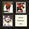 C&I Collectables NHL Calgary Flames Mens 810GAUDREAUNHL 6"x8" Johnny Gaudreau Calgary Flames Two Card Plaque, Brown, N/A view 1