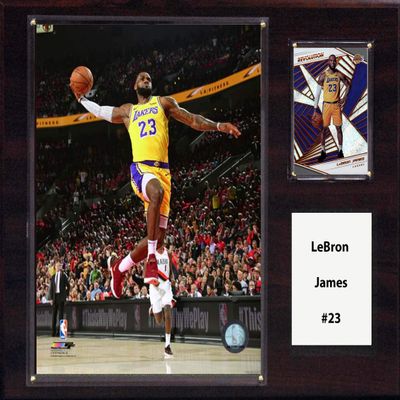 C&I Collectables NBA Los Angeles Lakers Mens 1215LBJAMESLANBA 12"x15" Lebron James Los Angeles Lakers Player Plaque, Brown, N/A