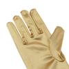 RUNHENG Kids Stretchy Satin Long Finger Dress Bowknot Gloves, 11.4 Inch (Gold) view 2