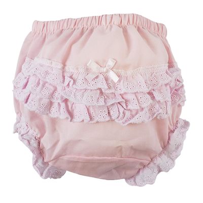 bambini Pink Girl's Cotton/Poly Fancy Pants Underwear