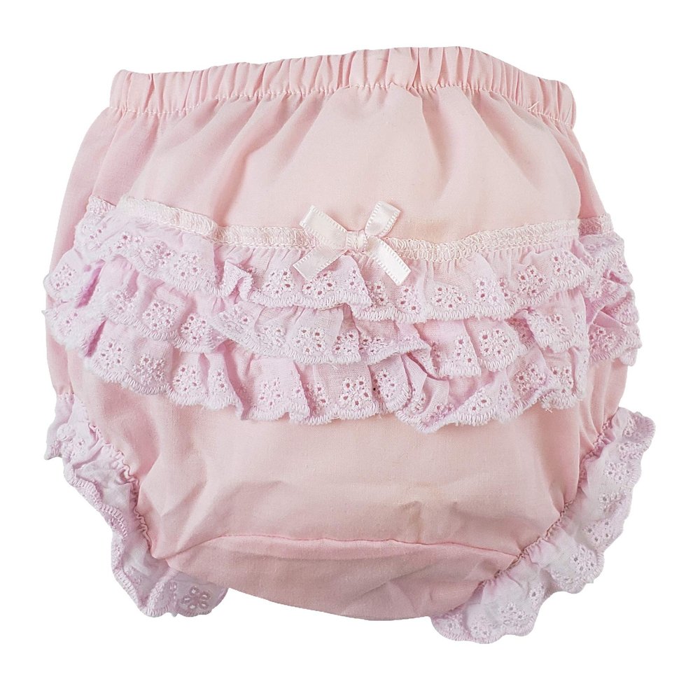 bambini Pink Girl's Cotton/Poly Fancy Pants Underwear
