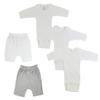 bambini Infant Long Sleeve Onezies and Shorts White/Grey view 1