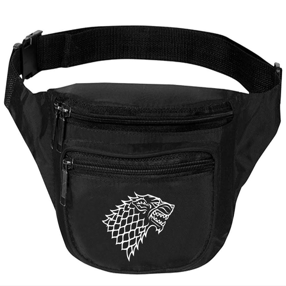 ALLNTRENDS Adult Waist Pack Stark Trendy Travel Pack Cool Bag Fanny Packs (Black)