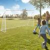 JungleA Portable Soccer Goals Set for Backyard for Kids Adults, 12x6 FT Outdoor Large Football Goal Set for Soccer Competition, Training, Game, with Net, Steel Post, Ground Stakes, Carrying Bag view 1